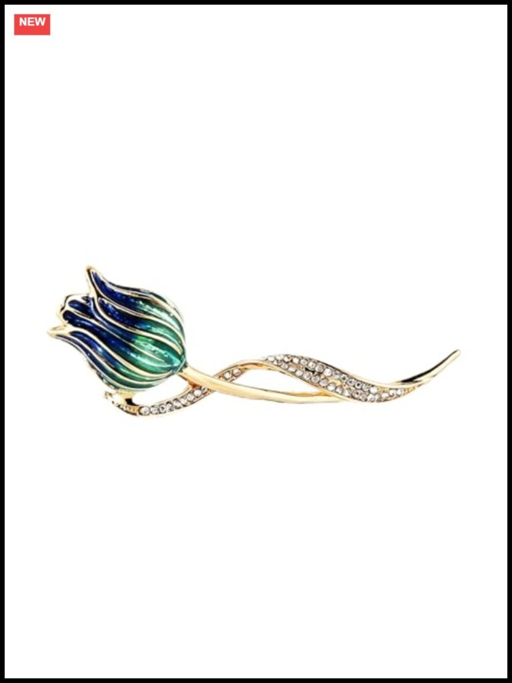 Zinc Alloy Rhinestone Flower Lapel Pin Dual-Wear Brooch for Suits Scarves Coats